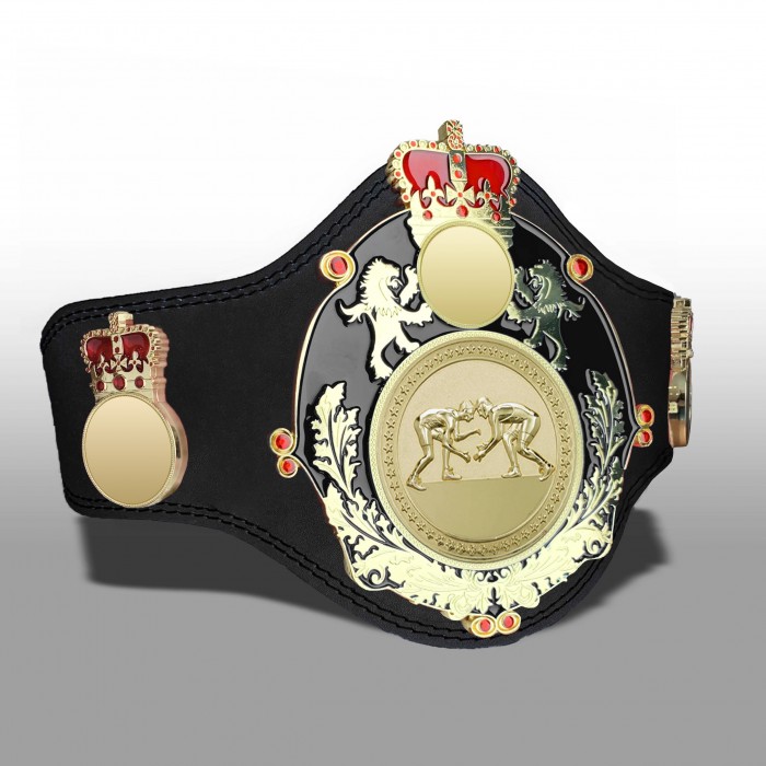 QUEENSBURY PLT LEATHER GRAPPLING CHAMPIONSHIP BELT - PLTQUEEN/B/G/GRAPG - AVAILABLE IN 4 COLOURS